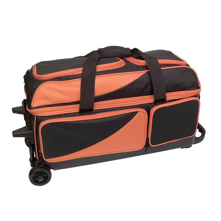 New Style Sport Tote Trolley Roller Bowling 3 Ball Bag with Wheels (EPSB174) Buy Bowling 3